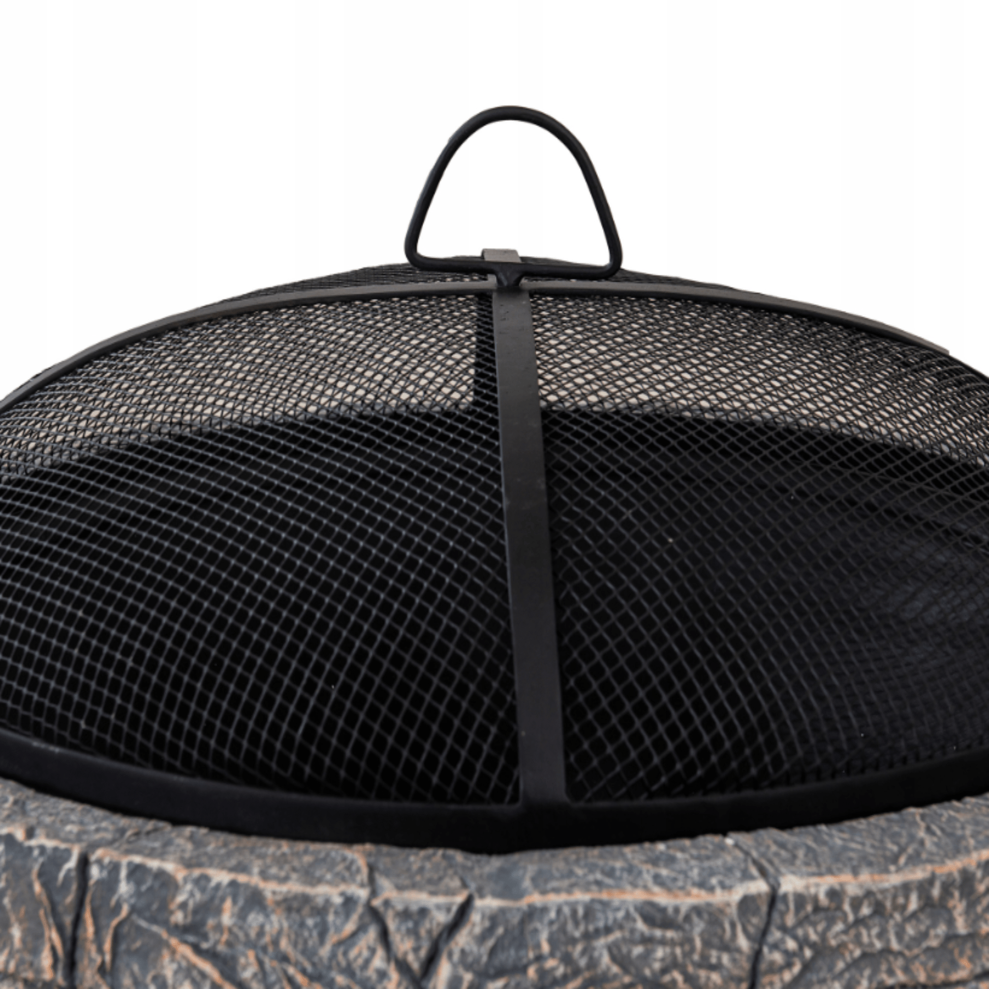 Betono imitacijos sodo židinys, 66 cm aukščio, tvirta plieno konstrukcija