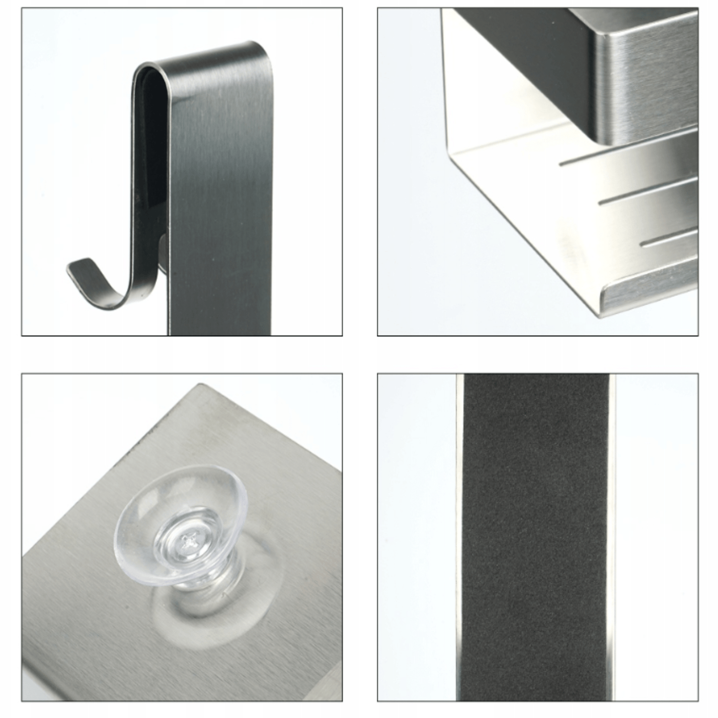 Pakabinama vonios lentyna iš nerūdijančio plieno su dviem krepšeliais