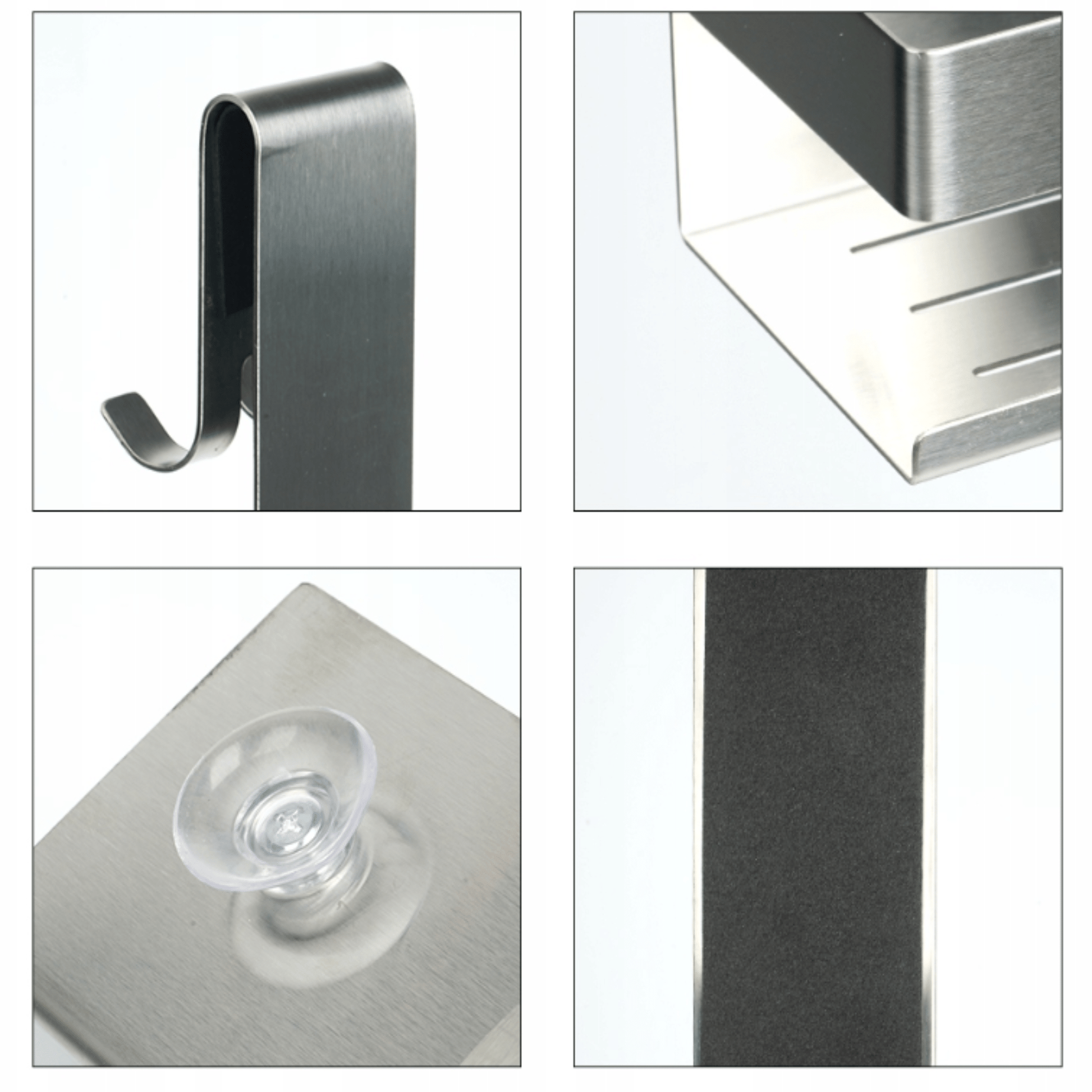 Pakabinama vonios lentyna iš nerūdijančio plieno su dviem krepšeliais