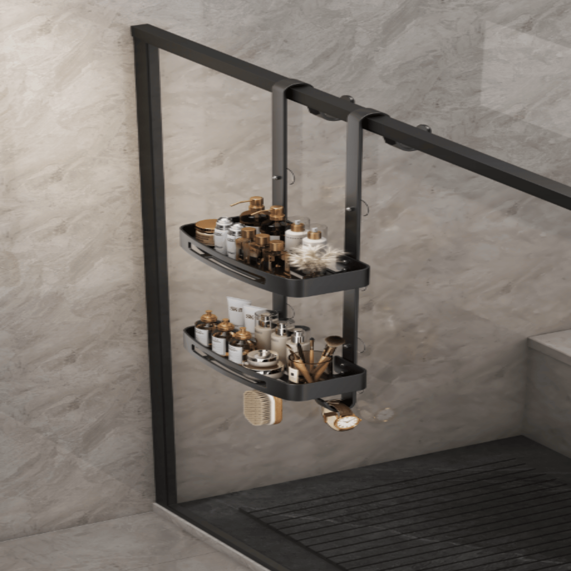 BOTC vonios lentyna muilui, šampūnui ir kempinėms