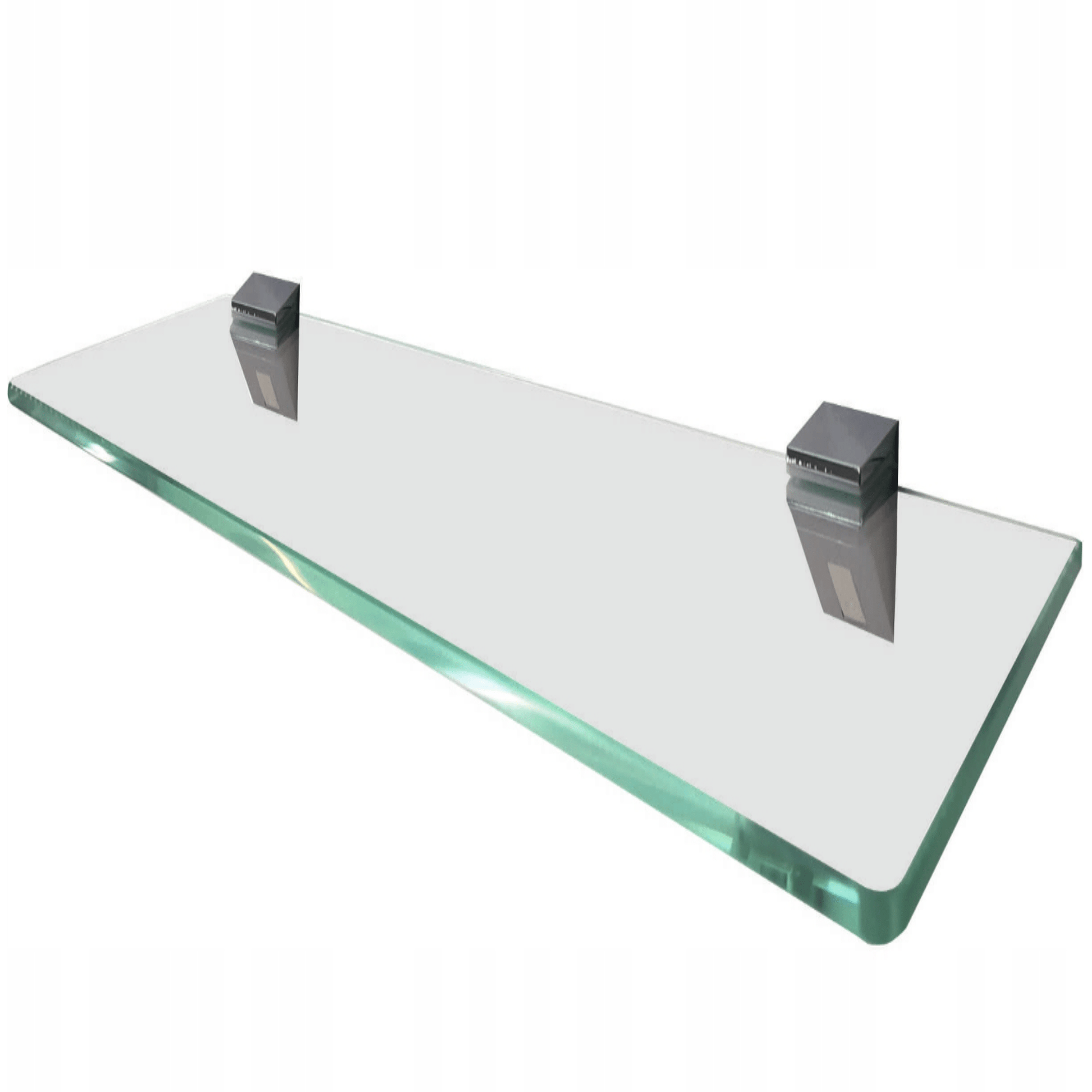 Skaidraus stiklo lentyna moderniam vonios kambariui