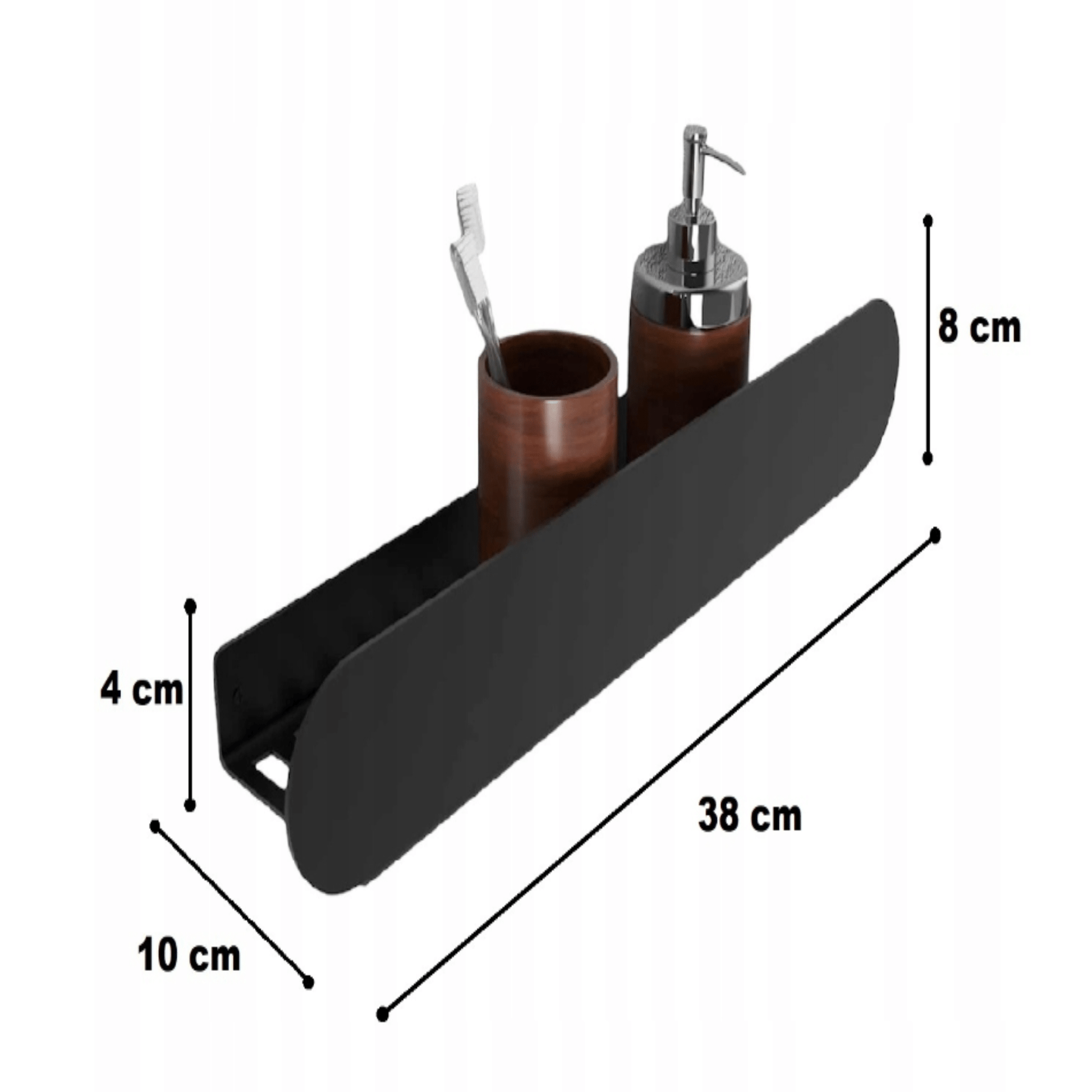 Stilinga matinės juodos spalvos lentyna vonios kambario organizavimui