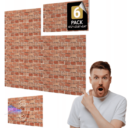 Šešių didelio formato akustinių sienų plokščių komplektas
