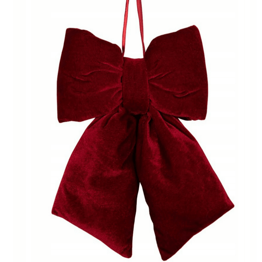 Burgundiška kalėdinė juosta su minkštu aksomu – puošmena stalui, durims ar sienai.