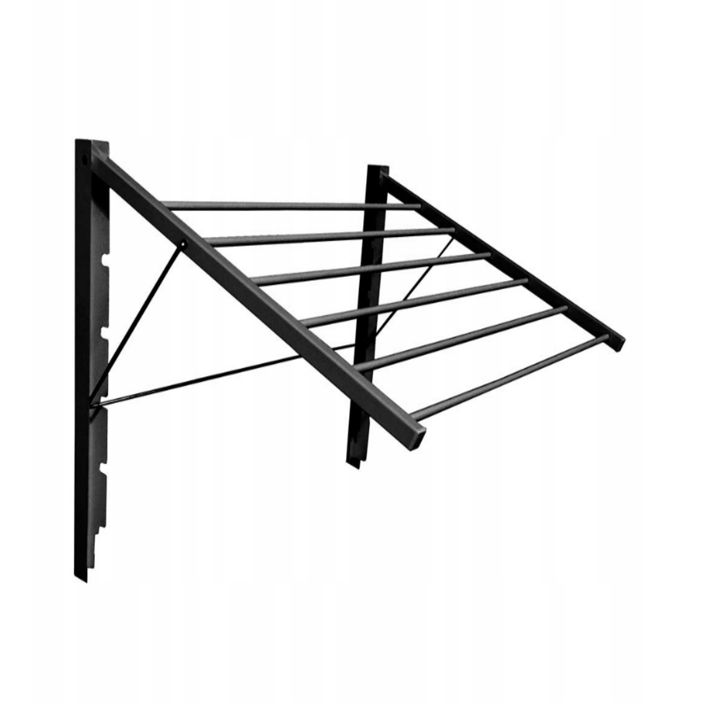 Sieninė džiovyklė drabužiams ir apatiniams, minimalistinis juodos spalvos dizainas