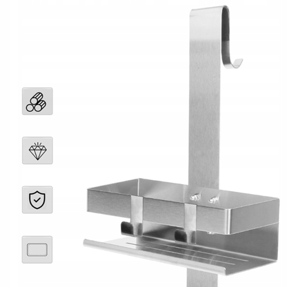 Dušo lentyna su 4 nuimamais kabliukais ir dviem giliomis lentynėlėmis