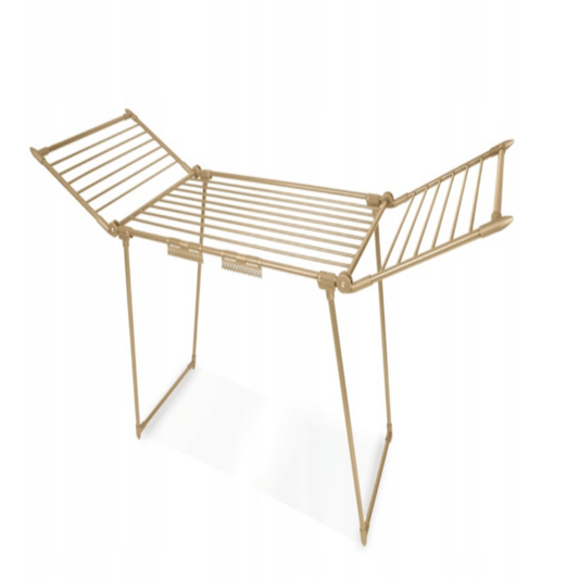 Auksinė skalbinių džiovyklė Massido Debora Gold išskleista su sparnais