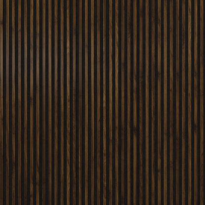 Akustinės MDF sienų lamelės lazdyno riešuto dekoro moderniam interjerui.