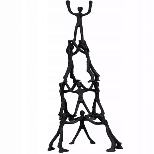 Prasminga dekoratyvinė figūrėlė dovanai – šeimos vienybė, juoda metalinė, 74 cm