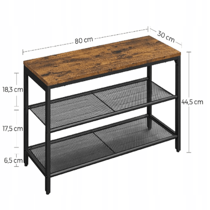 Patogus batų suoliukas sėdėjimui ir avalynės laikymui mažose erdvėse su pilnais dydžio išmatavimais